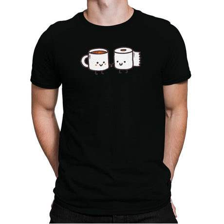 But First Coffee - Mens Premium T-Shirts RIPT Apparel Small / Black