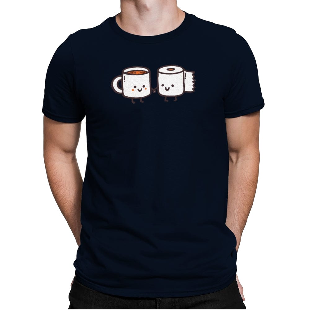 But First Coffee - Mens Premium T-Shirts RIPT Apparel Small / Midnight Navy