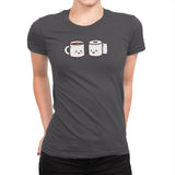 But First Coffee - Womens Premium T-Shirts RIPT Apparel Small / Heavy Metal