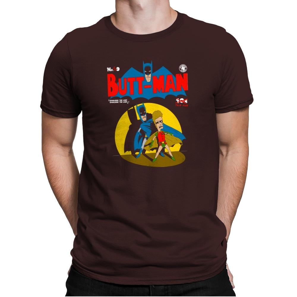 Butt-Man Exclusive - Mens Premium T-Shirts RIPT Apparel Small / Dark Chocolate