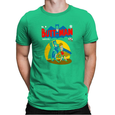 Butt-Man Exclusive - Mens Premium T-Shirts RIPT Apparel Small / Kelly Green