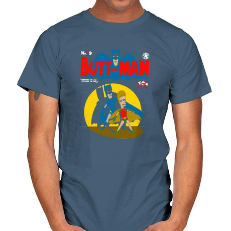 Butt-Man Exclusive - Mens T-Shirts RIPT Apparel Small / Indigo Blue