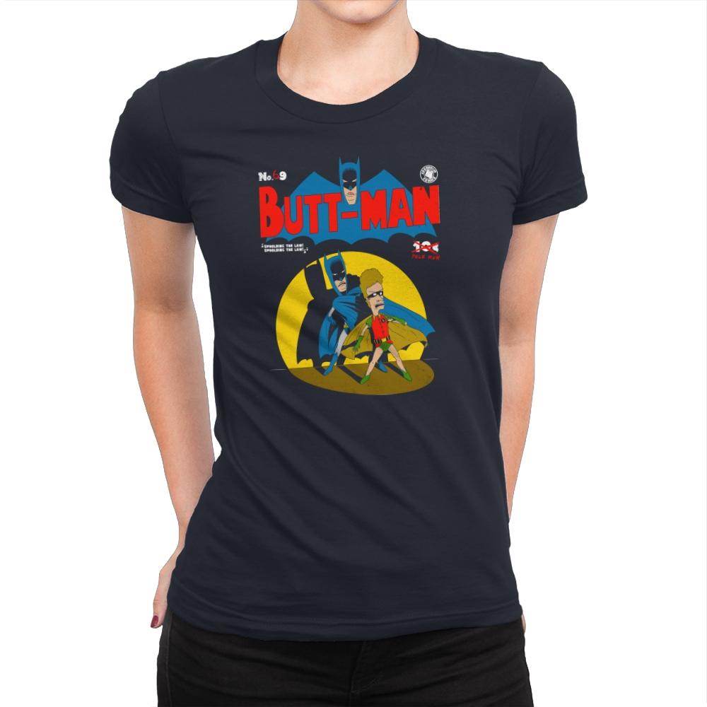 Butt-Man Exclusive - Womens Premium T-Shirts RIPT Apparel Small / Midnight Navy