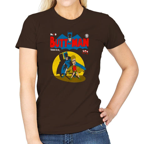 Butt-Man Exclusive - Womens T-Shirts RIPT Apparel Small / Dark Chocolate