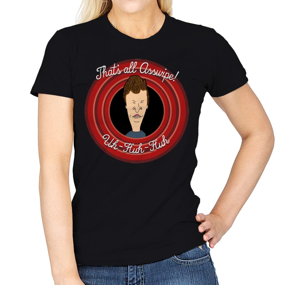 Butt Tunes - Womens T-Shirts RIPT Apparel Small / Black
