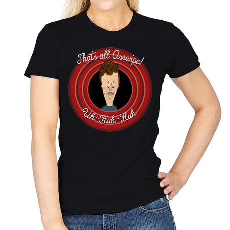Butt Tunes - Womens T-Shirts RIPT Apparel Small / Black