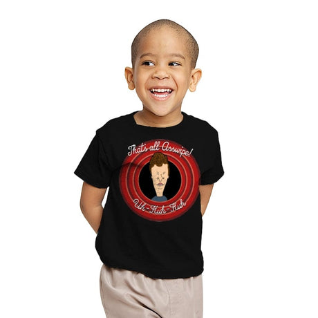 Butt Tunes - Youth T-Shirts RIPT Apparel X-small / Black