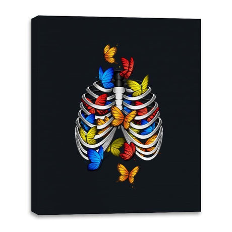 Butterflies In My Stomach - Canvas Wraps Canvas Wraps RIPT Apparel 16x20 / Black