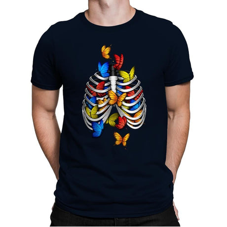 Butterflies In My Stomach - Mens Premium T-Shirts RIPT Apparel Small / Midnight Navy