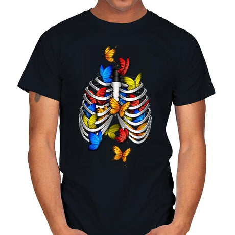 Butterflies In My Stomach - Mens T-Shirts RIPT Apparel Small / Black