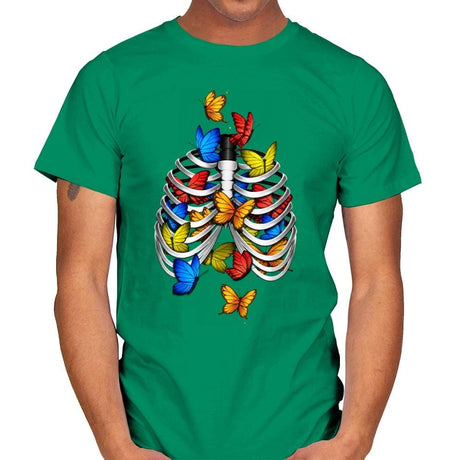 Butterflies In My Stomach - Mens T-Shirts RIPT Apparel Small / Kelly