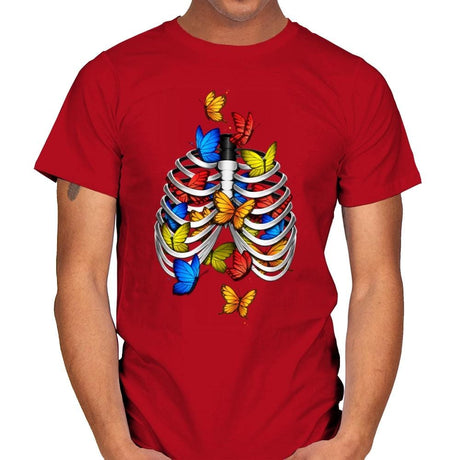 Butterflies In My Stomach - Mens T-Shirts RIPT Apparel Small / Red