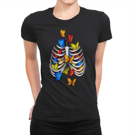 Butterflies In My Stomach - Womens Premium T-Shirts RIPT Apparel Small / Black