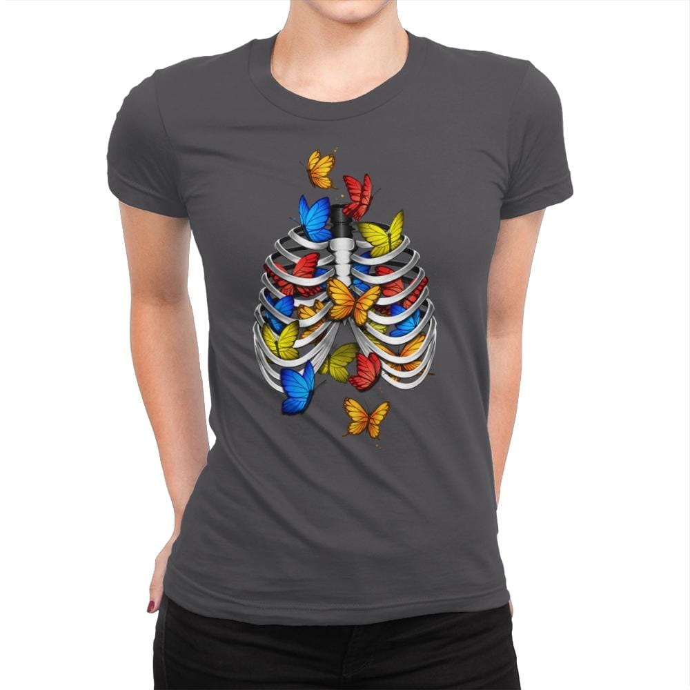 Butterflies In My Stomach - Womens Premium T-Shirts RIPT Apparel Small / Heavy Metal