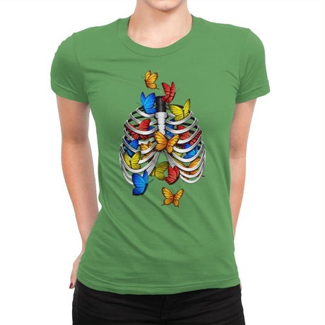 Butterflies In My Stomach - Womens Premium T-Shirts RIPT Apparel Small / Kelly