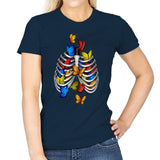 Butterflies In My Stomach - Womens T-Shirts RIPT Apparel Small / Navy