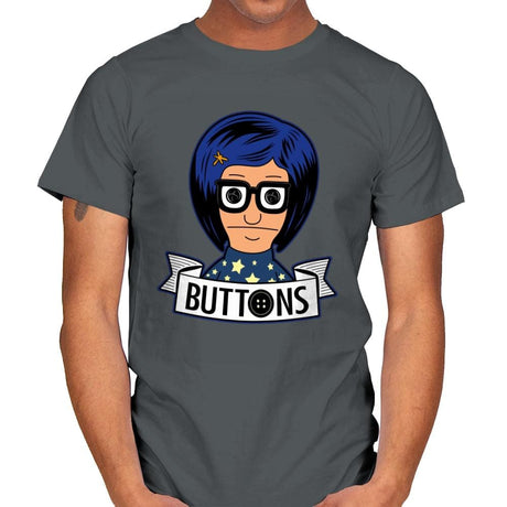 Buttons - Mens T-Shirts RIPT Apparel Small / Charcoal