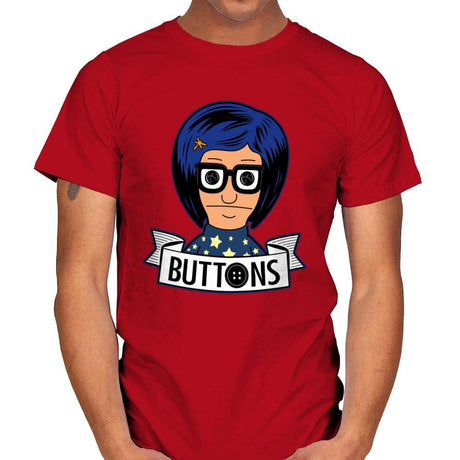 Buttons - Mens T-Shirts RIPT Apparel Small / Red
