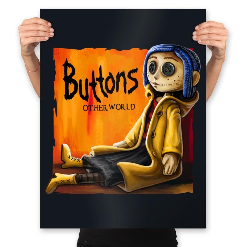 Buttons - Prints Posters RIPT Apparel 18x24 / Black