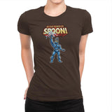 By The Power of Spoon! Exclusive - 90s Kid - Womens Premium T-Shirts RIPT Apparel Small / Dark Chocolate