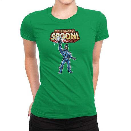 By The Power of Spoon! Exclusive - 90s Kid - Womens Premium T-Shirts RIPT Apparel Small / Kelly Green