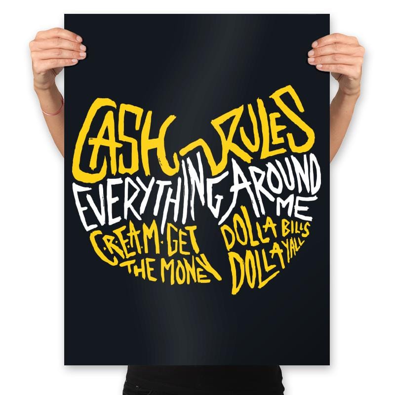 C.R.E.A.M. - Prints Posters RIPT Apparel 18x24 / Black