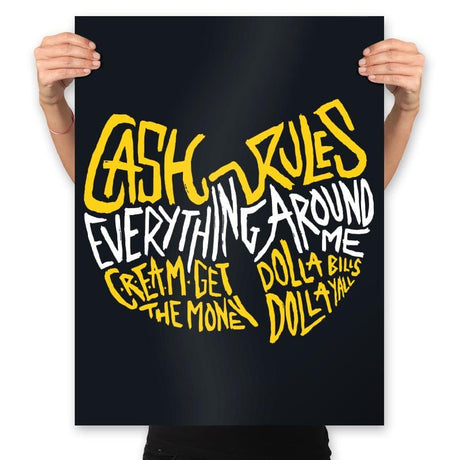 C.R.E.A.M. - Prints Posters RIPT Apparel 18x24 / Black