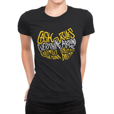 C.R.E.A.M. - Womens Premium T-Shirts RIPT Apparel Small / Black