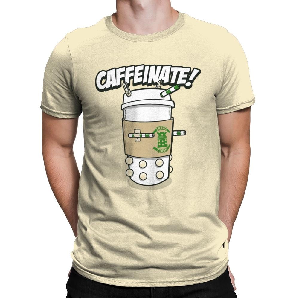 Caffeinate Me - Mens Premium T-Shirts RIPT Apparel Small / Natural