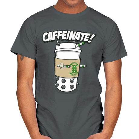 Caffeinate Me - Mens T-Shirts RIPT Apparel Small / Charcoal