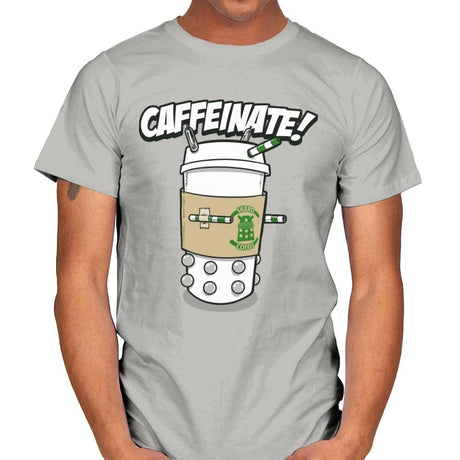 Caffeinate Me - Mens T-Shirts RIPT Apparel Small / Ice Grey