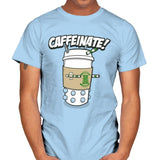 Caffeinate Me - Mens T-Shirts RIPT Apparel Small / Light Blue