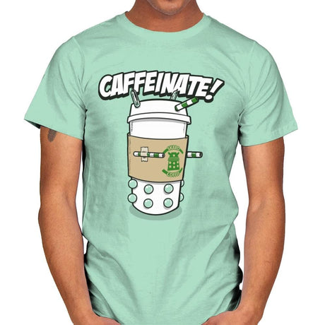 Caffeinate Me - Mens T-Shirts RIPT Apparel Small / Mint Green