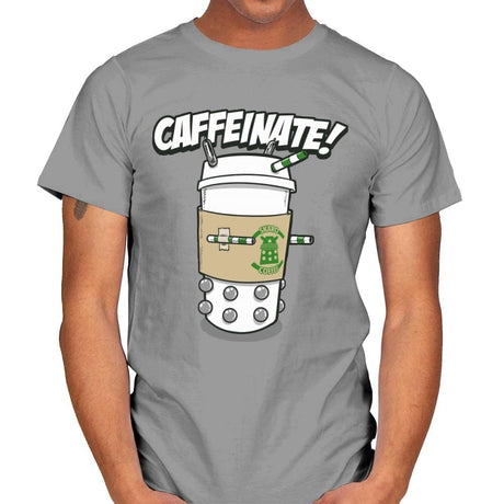 Caffeinate Me - Mens T-Shirts RIPT Apparel Small / Sport Grey