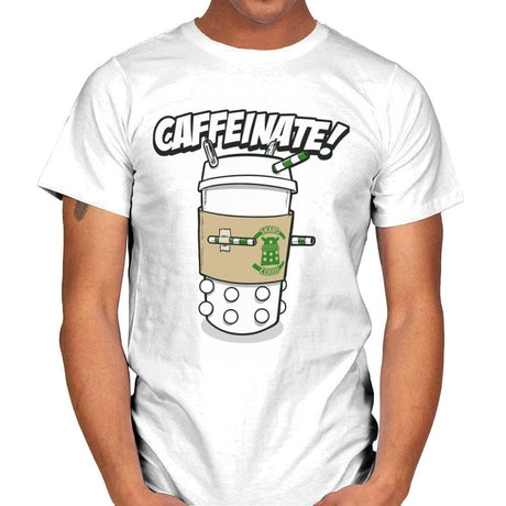 Caffeinate Me - Mens T-Shirts RIPT Apparel Small / White