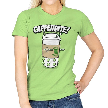 Caffeinate Me - Womens T-Shirts RIPT Apparel Small / Mint Green