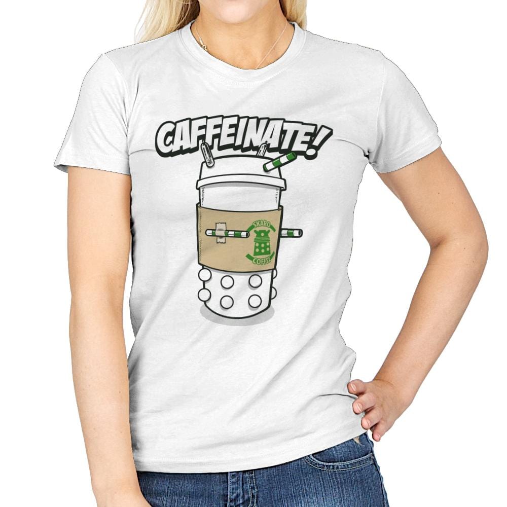 Caffeinate Me - Womens T-Shirts RIPT Apparel Small / White