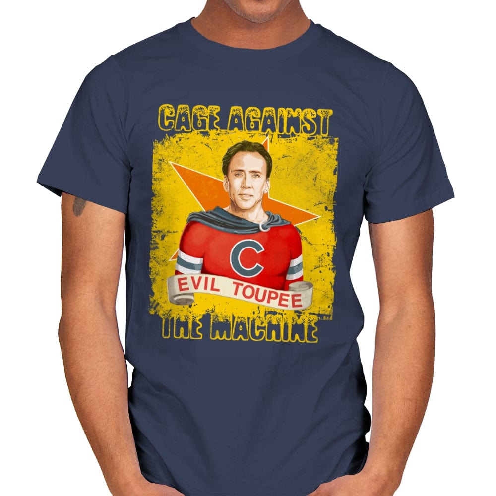 Cage Against The Machine - Mens T-Shirts RIPT Apparel Small / Navy