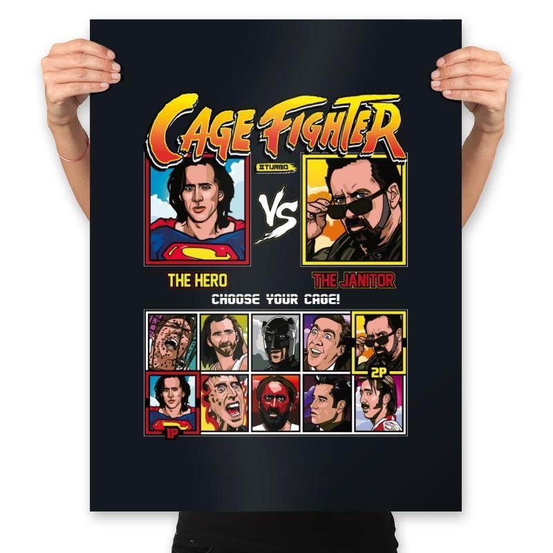 Cage Fighter 2 Turbo - Prints Posters RIPT Apparel 18x24 / Black