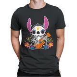 Calavera Alien - Mens Premium T-Shirts RIPT Apparel Small / Heavy Metal