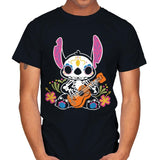 Calavera Alien - Mens T-Shirts RIPT Apparel Small / Black