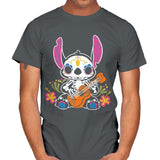 Calavera Alien - Mens T-Shirts RIPT Apparel Small / Charcoal