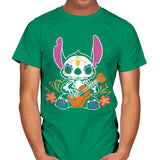 Calavera Alien - Mens T-Shirts RIPT Apparel Small / Kelly Green