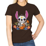 Calavera Alien - Womens T-Shirts RIPT Apparel Small / Dark Chocolate