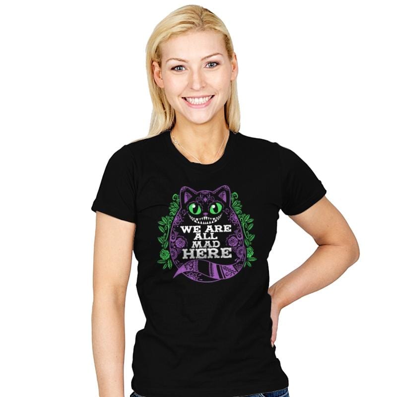 Calavera Cheshire Cat - Womens T-Shirts RIPT Apparel Small / Black