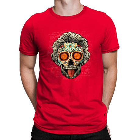 Calavera Einstein - Mens Premium T-Shirts RIPT Apparel Small / Red