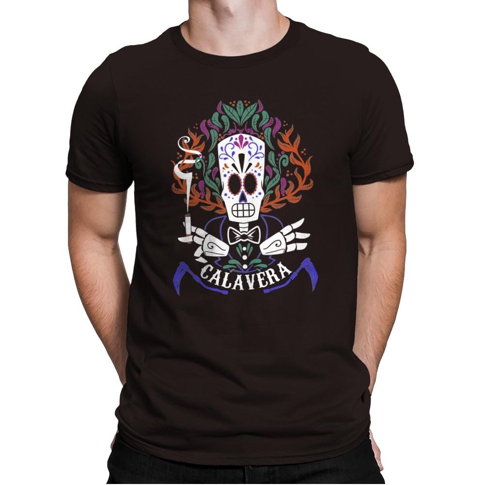 Calavera - Mens Premium T-Shirts RIPT Apparel Small / Dark Chocolate