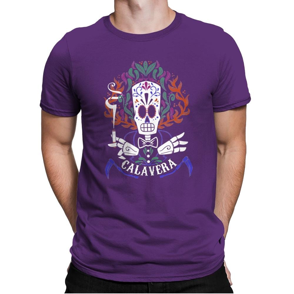 Calavera - Mens Premium T-Shirts RIPT Apparel Small / Purple Rush