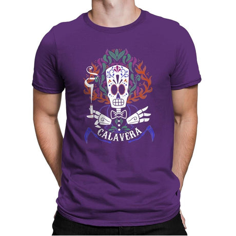 Calavera - Mens Premium T-Shirts RIPT Apparel Small / Purple Rush