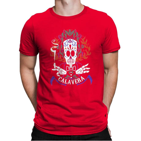Calavera - Mens Premium T-Shirts RIPT Apparel Small / Red